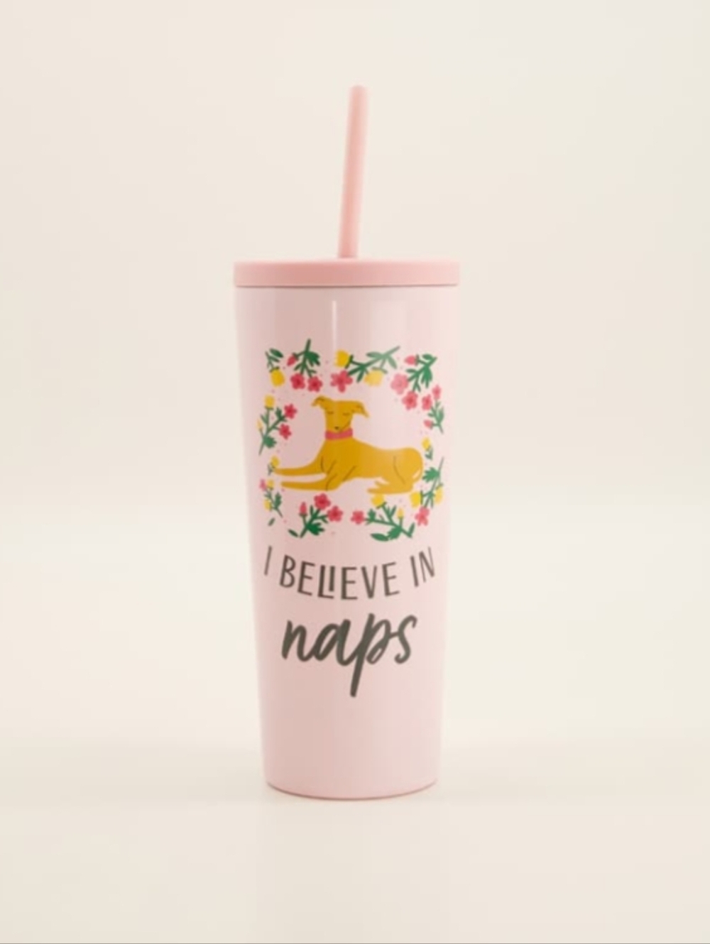 Pur Pastel Pink Travel Tumbler with Barcode Label